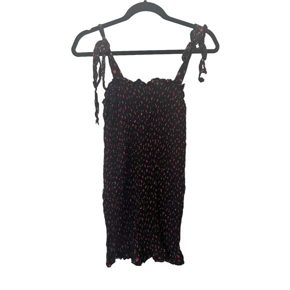 FREE PEOPLE Bella Floral Smocked Mini Dress Sz‎ XS - Picture 2 of 6
